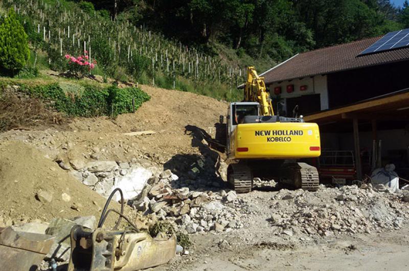 letzte Spuren des alten Bauernhauses